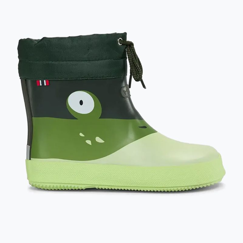 Cizme de cauciuc pentru copii Viking Footwear Alv Barefoot Paw Print verde deschis/verde 8