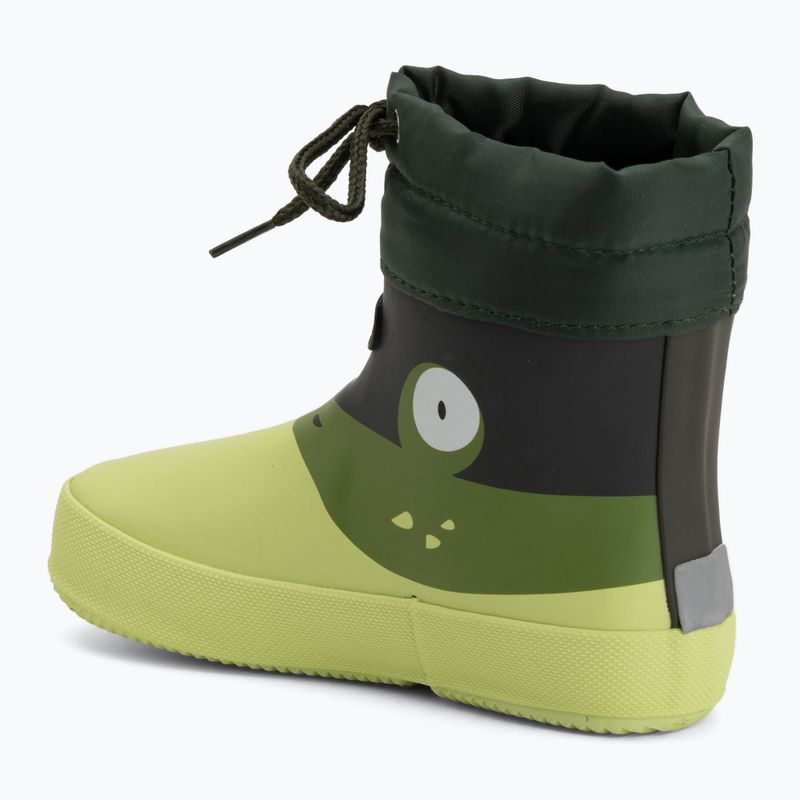 Cizme de cauciuc pentru copii Viking Footwear Alv Barefoot Paw Print verde deschis/verde 3