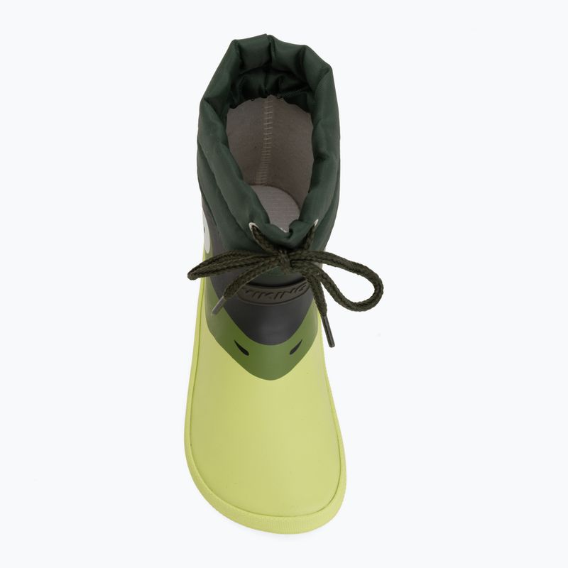Cizme de cauciuc pentru copii Viking Footwear Alv Barefoot Paw Print verde deschis/verde 5