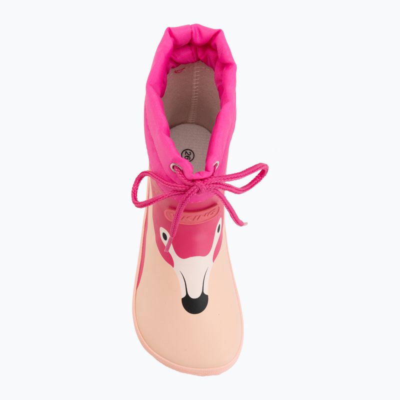 Cizme de cauciuc pentru copii Viking Footwear Alv Barefoot Paw Print roz deschis/magenta 5