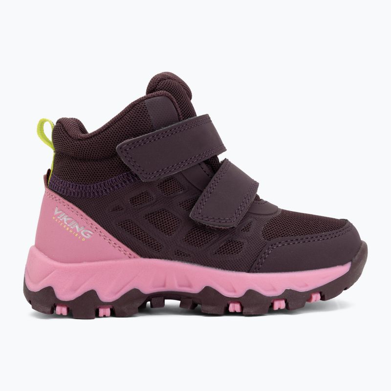Încălțăminte pentru copii Viking Footwear Track Mid 2V Waterproof prune/multicolor 2