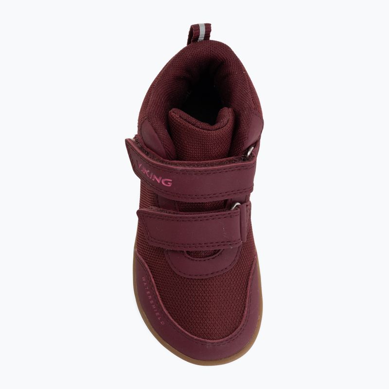 Încălțăminte barefoot pentru copii Viking Alv Barefoot Mid 2V Waterproof burgundy 5