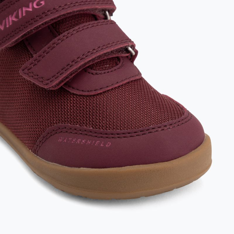 Încălțăminte barefoot pentru copii Viking Footwear Alv Barefoot Mid 2V Waterproof burgundy 7