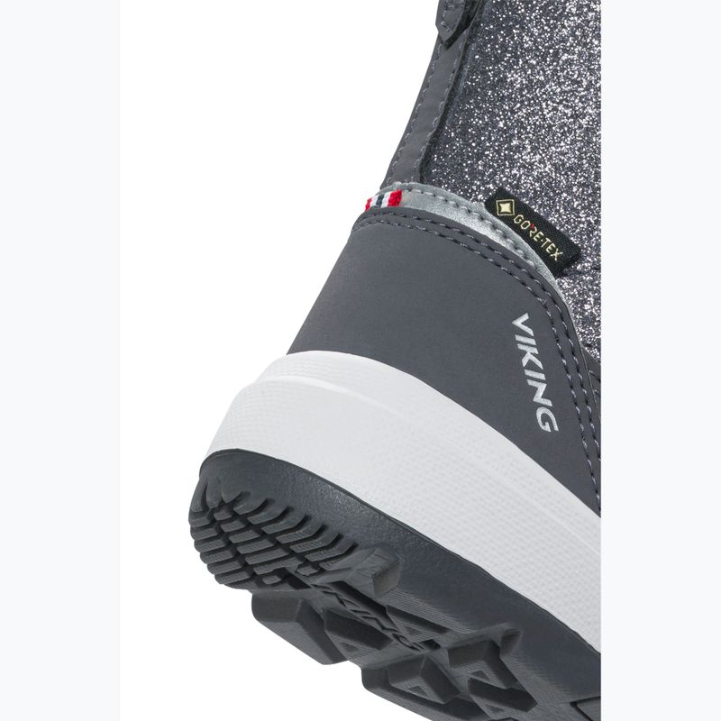 Ghete pentru copii Viking Footwear Toasty Glitter Warm Gore-Tex Zip dark grey 6