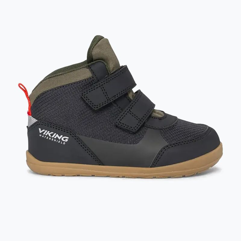 Încălțăminte barefoot pentru copii Viking Footwear Aspen Barefoot Mid 2V Waterproof negru 8