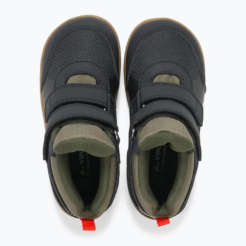 Încălțăminte barefoot pentru copii Viking Footwear Aspen Barefoot Mid 2V Waterproof negru 12