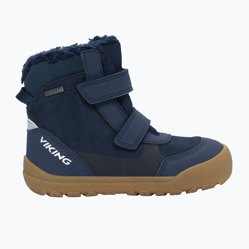 Cizme de zăpadă barefoot pentru copii Viking Footwear Spruce Barefoot Warm Gore-Tex 2V navy