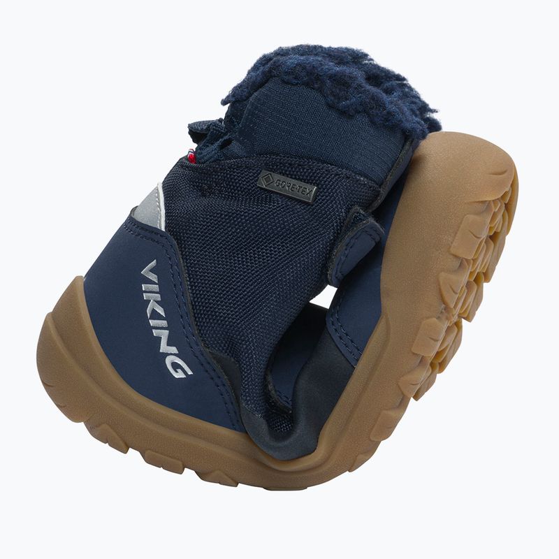 Cizme de zăpadă barefoot pentru copii Viking Footwear Spruce Barefoot Warm Gore-Tex 2V navy 8