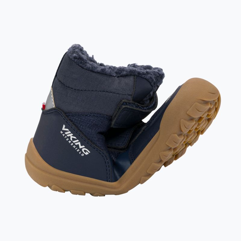 Cizme de zăpadă barefoot pentru copii Viking Footwear Rowan Barefoot Warm Waterproof 2V navy 8