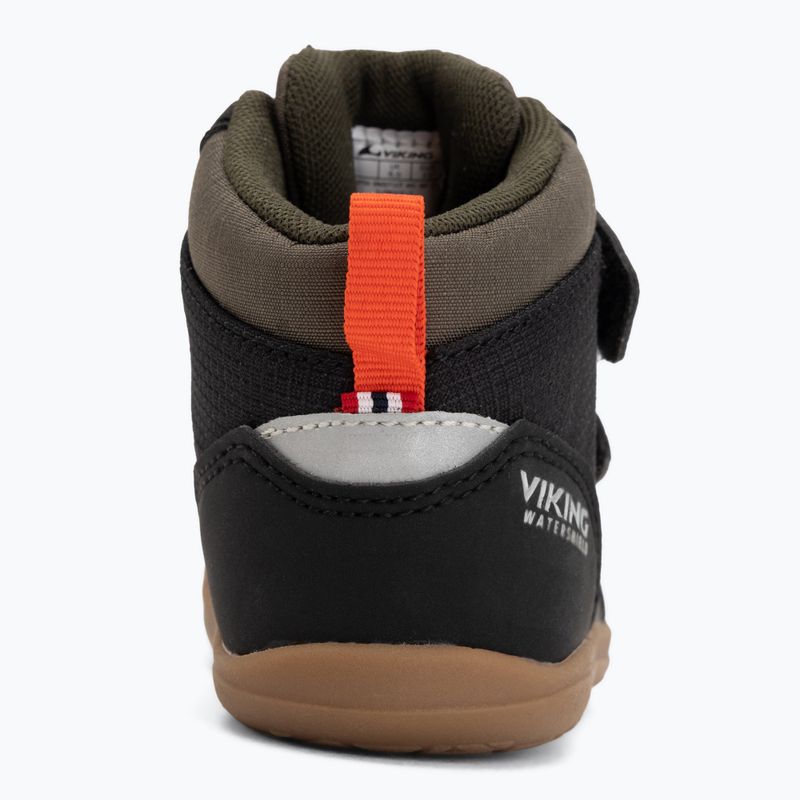 Încălțăminte barefoot pentru copii Viking Footwear Aspen Barefoot Mid 2V Waterproof negru 6