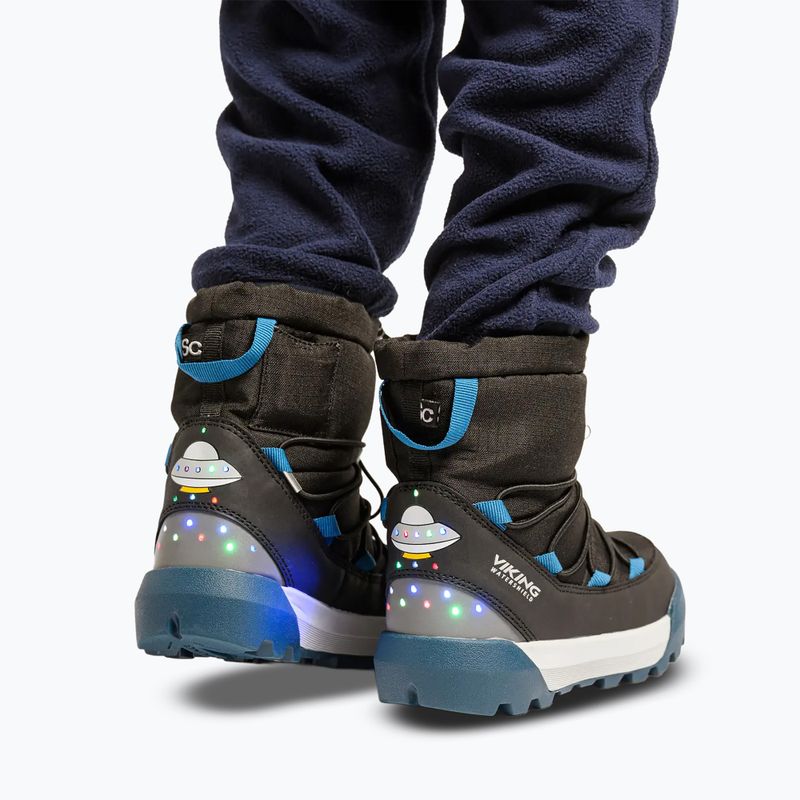 Ghete pentru copii Viking Footwear Spaceship Warm SC Waterproof black/dark blue 11