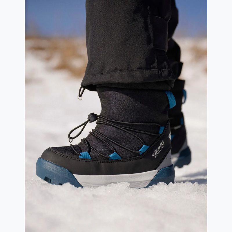 Ghete pentru copii Viking Footwear Spaceship Warm SC Waterproof black/dark blue 12