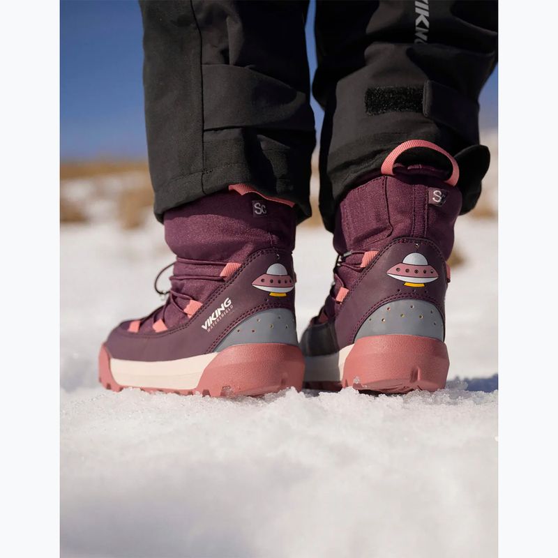 Ghete pentru copii Viking Footwear Spaceship Warm SC Waterproof plum/pink 9