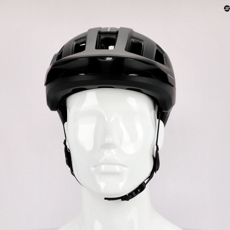 Cască de bicicletă POC Axion Race MIPS uranium black matt/hydrogen white 11