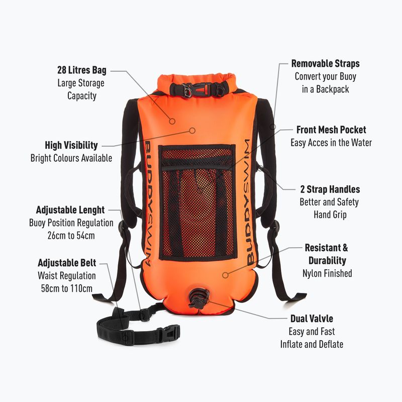 Geamandură BuddySwim Backpack 28 l orange 2