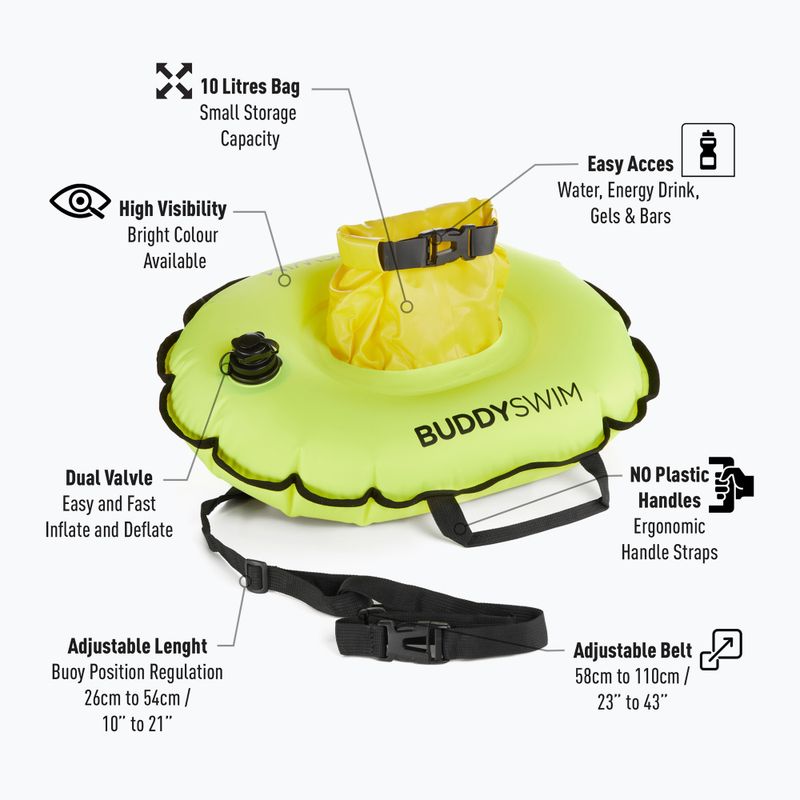 Geamandură de siguranță BuddySwim Hydrastation 10 l yellow 3