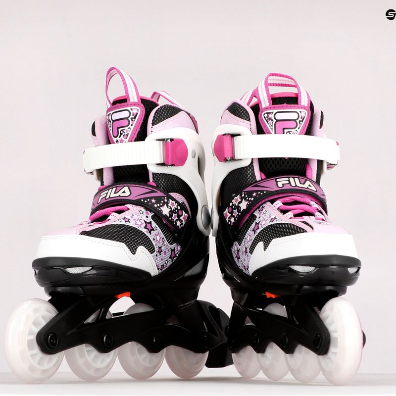 Patine cu rotile pentru copii FILA J-One G black/white/pink 13