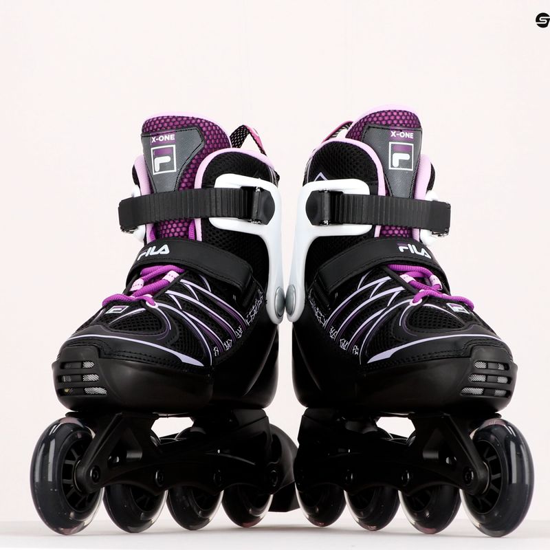 Patine cu rotile pentru copii FILA X-One G black/pink/magenta 10