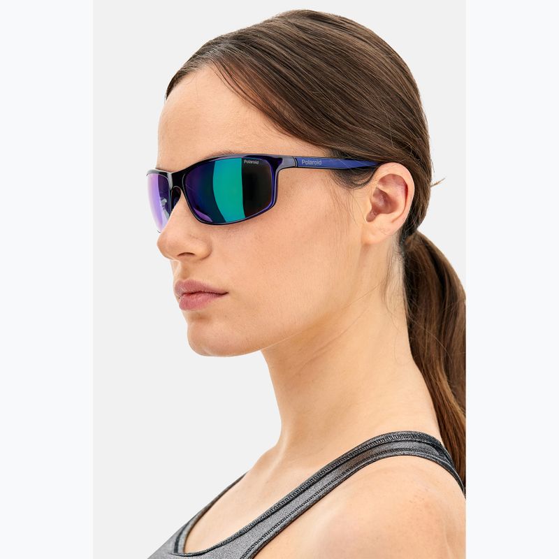 Ochelari de soare Polaroid PLD 7036/S blue/greygreen mirror polarized 8