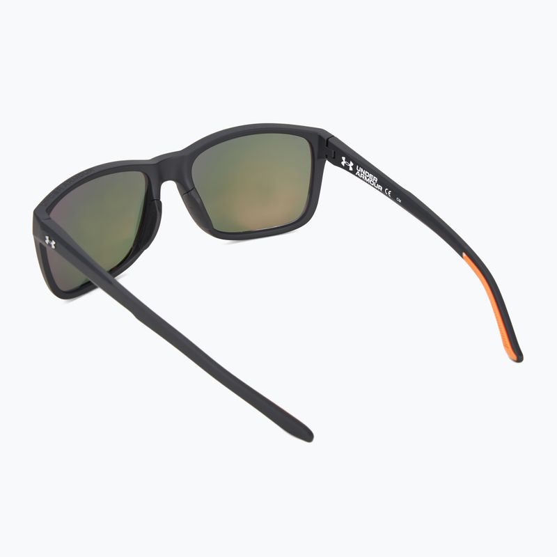 Ochelari de soare pentru bărbați Under Armour 0005/S S3 matte black gold/red multilayer 2