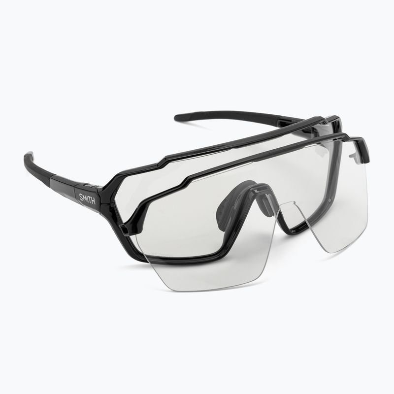 Ochelari de soare Smith Shift MAG negru / fotocromic fotocromic transparent spre gri