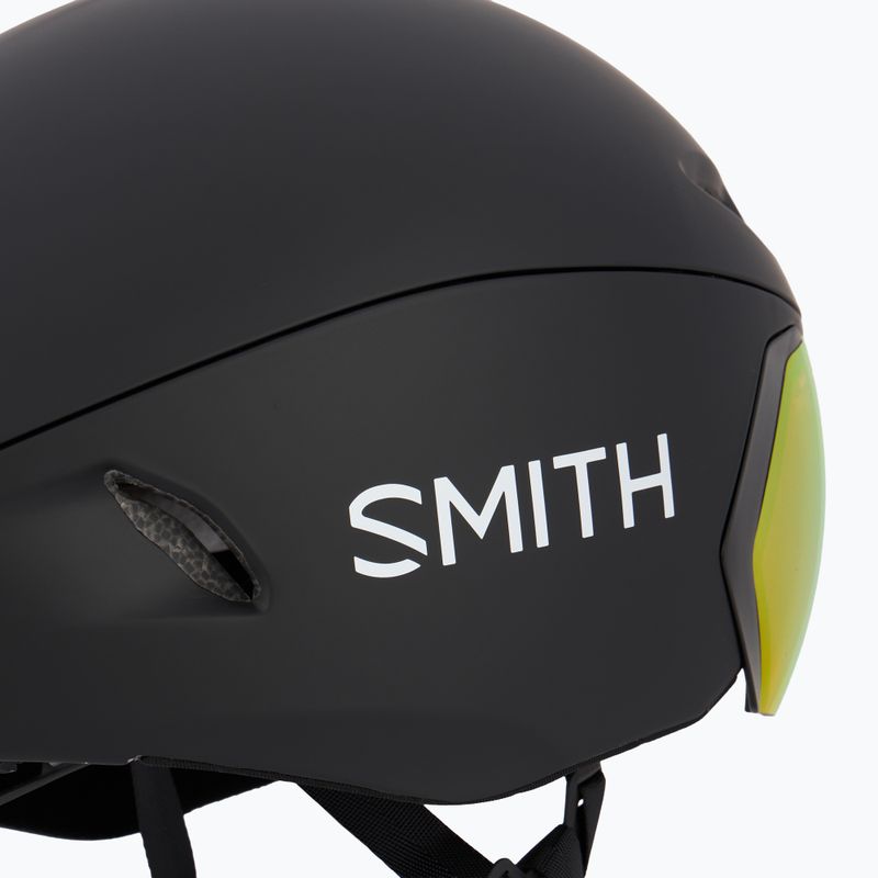Cască de bicicletă Smith Jetstream TT matte black/chromapop red mirror/clear 8