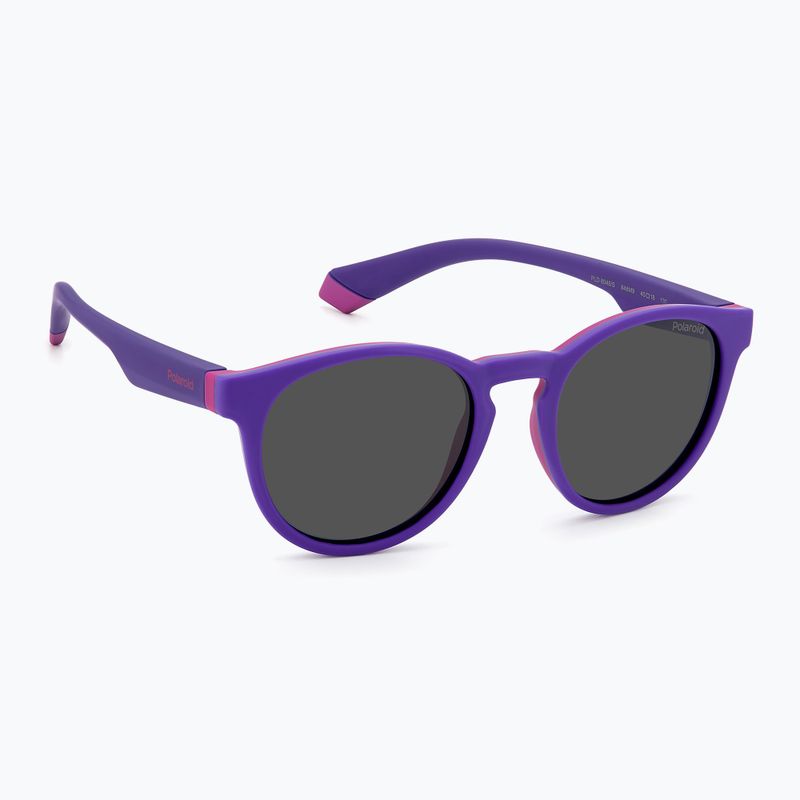 Ochelari de soare polarizați pentru copii Polaroid PLD 8048/S lilac violet/gri