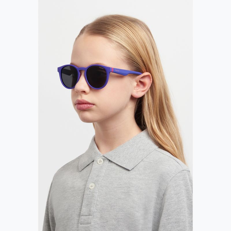 Ochelari de soare pentru copii Polaroid PLD 8048/S lilac violet/grey polarized 7