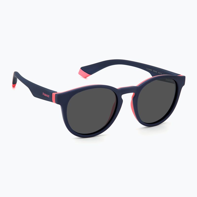 Ochelari de soare polarizați pentru copii Polaroid PLD 8048/S albastru roz/gri