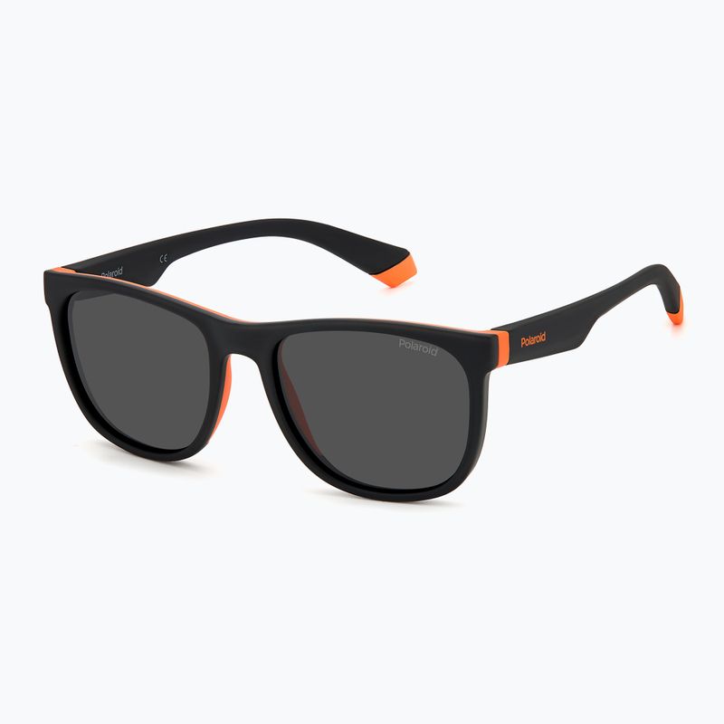 Ochelari de soare polarizați pentru copii Polaroid PLD 8049/S negru portocaliu/gri 2