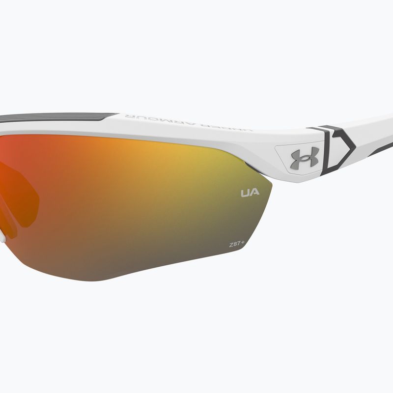 Ochelari de soare pentru bărbați Under Armour Yard Pro matte white/orange multilayer oleophobic 7