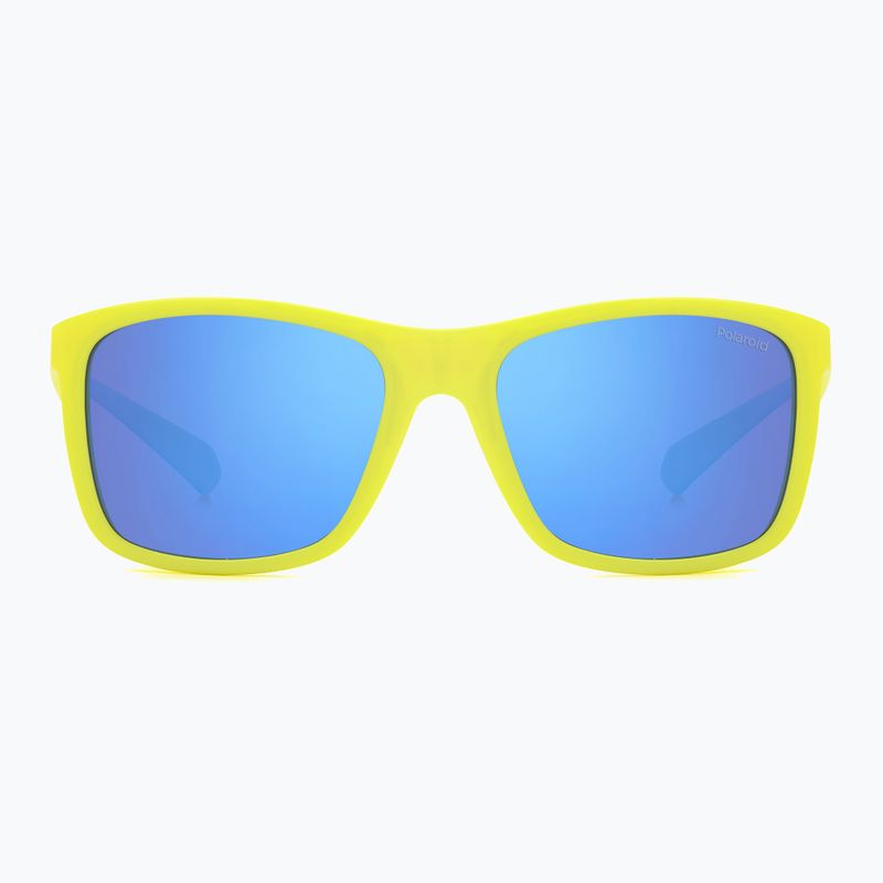 Ochelari de soare polarizați pentru copii Polaroid PLD 8053/S mat yellow azure/blue mirror 3