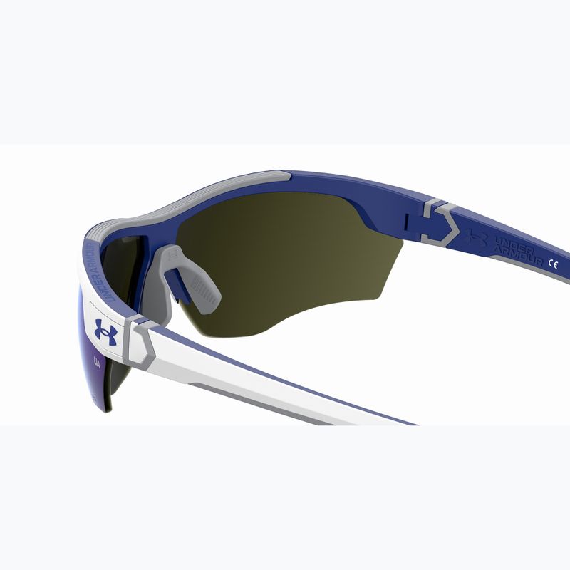 Ochelari de soare Under Armour Yard Dual S3 matte white blue/blue multilayer oleophobic 6