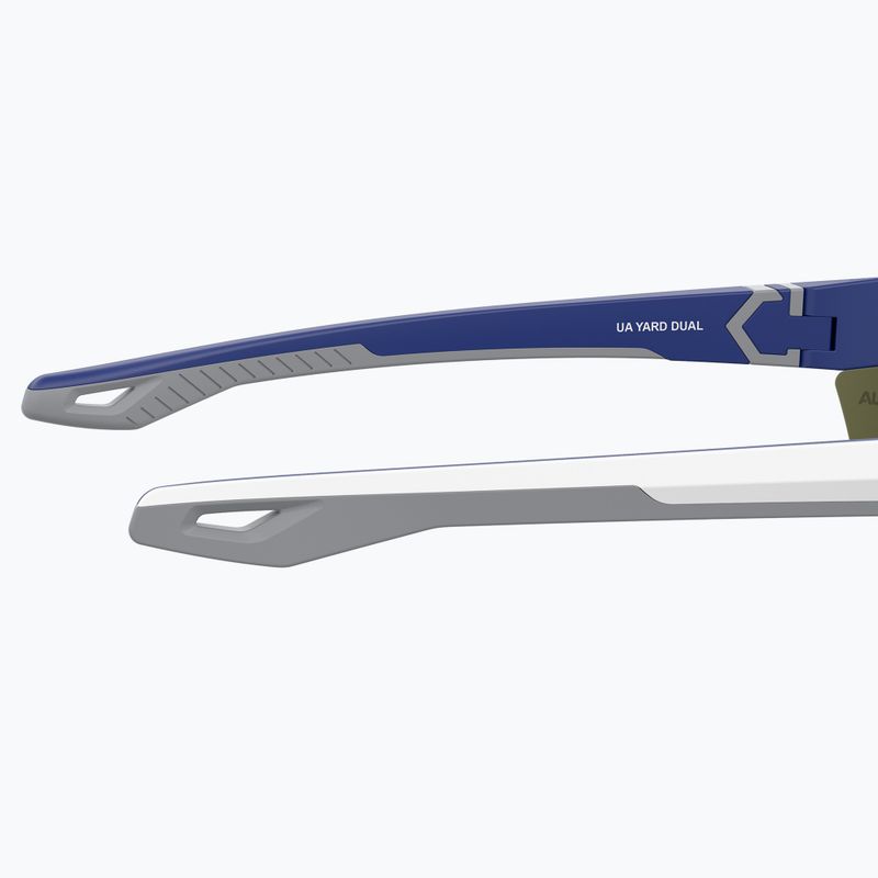 Ochelari de soare Under Armour Yard Dual S3 matte white blue/blue multilayer oleophobic 8