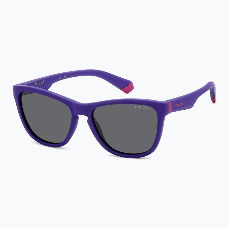 Ochelari de soare polarizați pentru copii Polaroid PLD 8056/S violet mat/gri 2