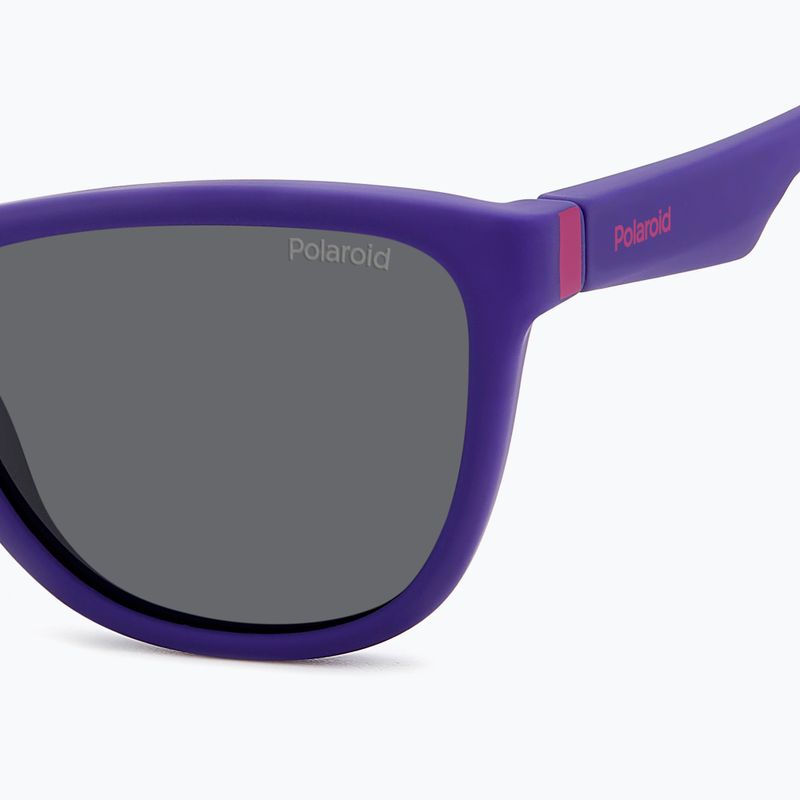 Ochelari de soare polarizați pentru copii Polaroid PLD 8056/S violet mat/gri 5