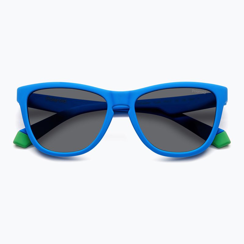 Ochelari de soare polarizați pentru copii Polaroid PLD 8056/S albastru mat/gri 4