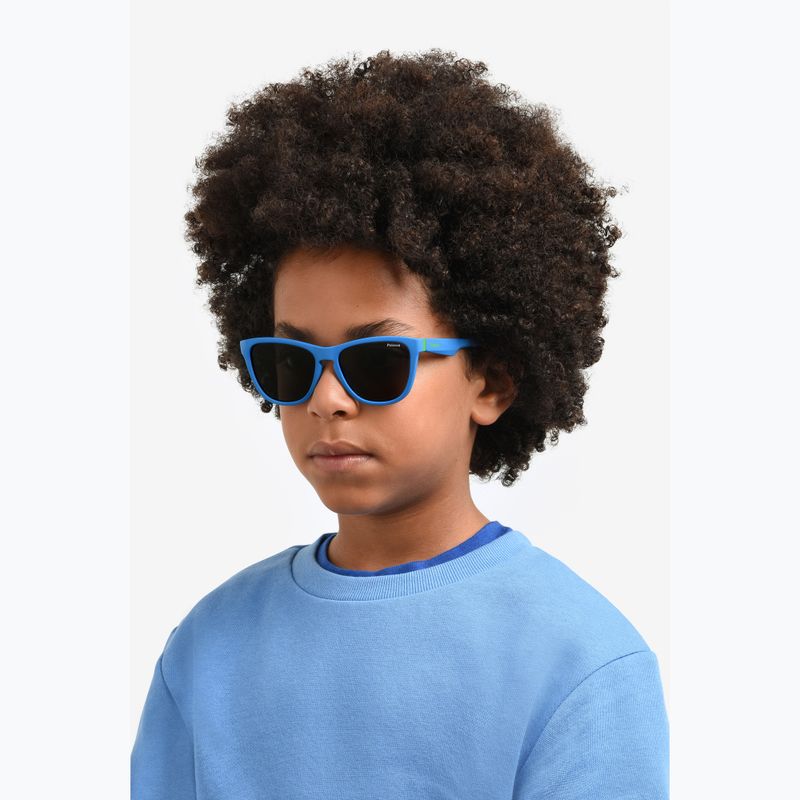 Ochelari de soare polarizați pentru copii Polaroid PLD 8056/S albastru mat/gri 7