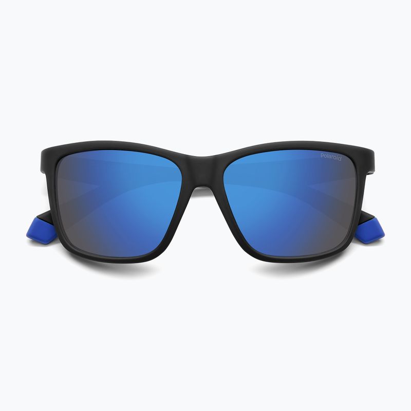 Ochelari de soare pentru copii Polaroid PLD 8057/S matte black/blue mirror polarized 4