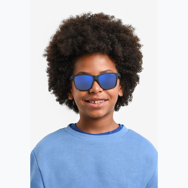 Ochelari de soare pentru copii Polaroid PLD 8057/S matte black/blue mirror polarized 6