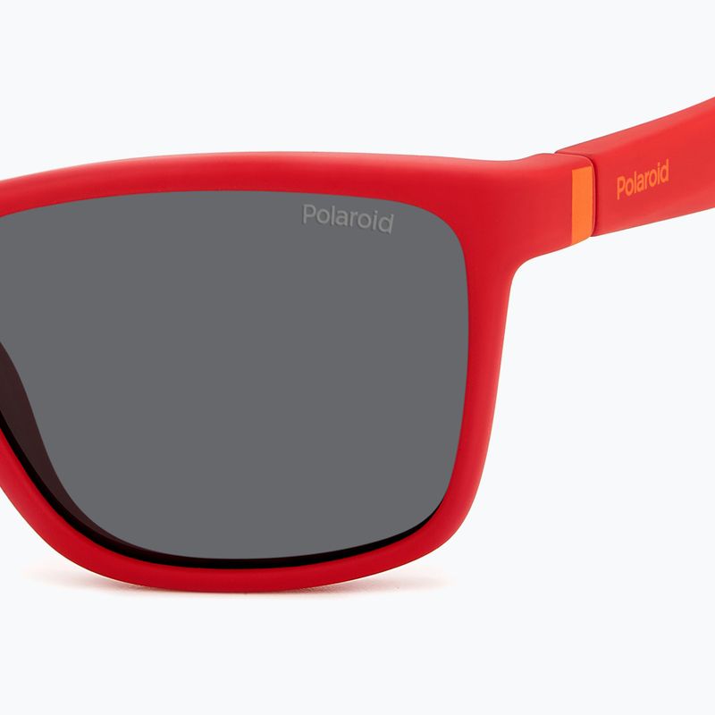 Ochelari de soare pentru copii Polaroid PLD 8057/S matte red/grey polarized 5