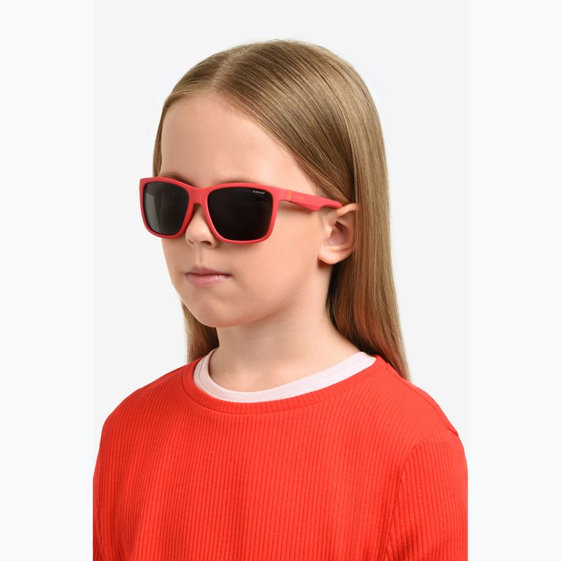 Ochelari de soare pentru copii Polaroid PLD 8057/S matte red/grey polarized 7