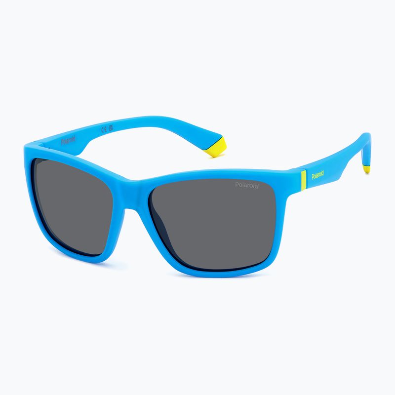 Ochelari de soare pentru copii Polaroid PLD 8057/S matte blue/grey polarized 2