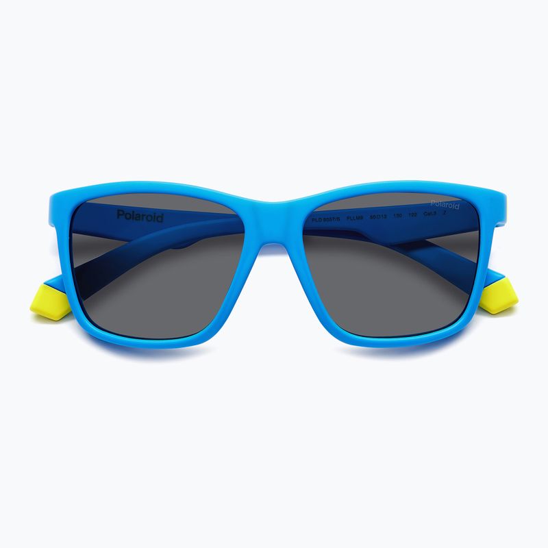 Ochelari de soare pentru copii Polaroid PLD 8057/S matte blue/grey polarized 4