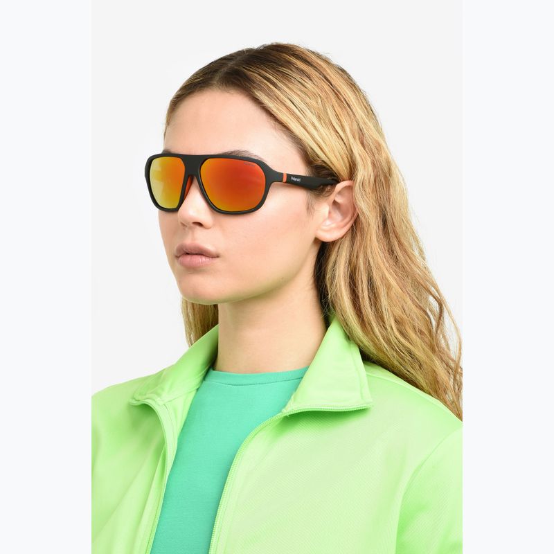 Ochelari de soare polarizați Polaroid PLD 2152/S negru mat roșu/roșu multistrat 6