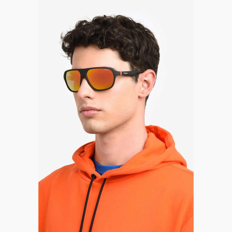 Ochelari de soare polarizați Polaroid PLD 2152/S negru mat roșu/roșu multistrat 8