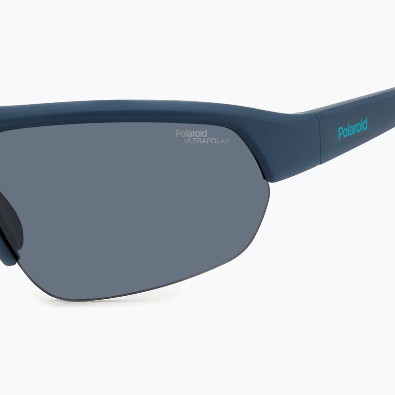 Ochelari de soare Polaroid PLD 7048/S albastru mat/gri polarizați cu contrast ridicat 5