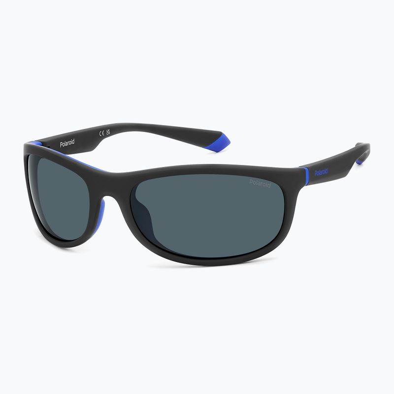 Ochelari de soare polarizați Polaroid PLD 2154/S negru mat albastru/albastru 2