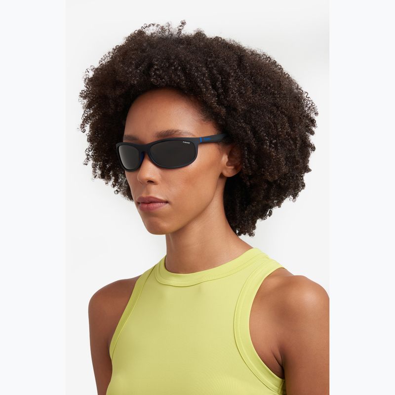 Ochelari de soare polarizați Polaroid PLD 2154/S negru mat albastru/albastru 8