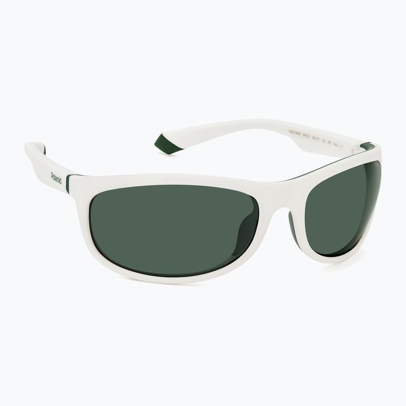 Ochelari de soare polarizați Polaroid PLD 2154/S alb mat/verde
